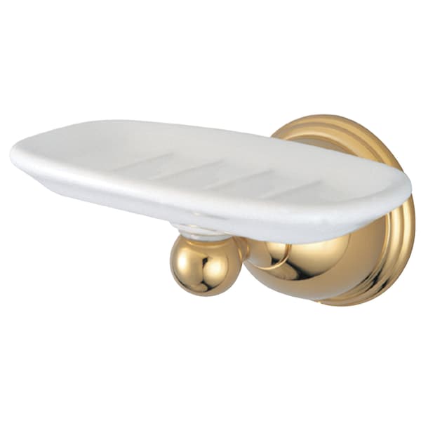 Restoration Wall-Mount Soap Dish, Polished Brass
